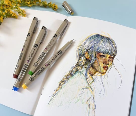 Sakura® Micron® 0.25mm Fine Line Earth Tones Pen Set